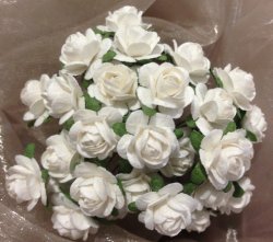 DR-White Roses 1.5cm (10pk)